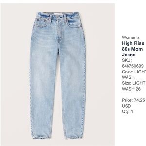 High Rise 80s Mom Jeans LIGHT WASH 26